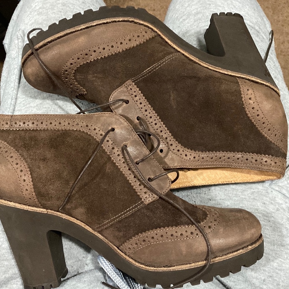 Sherry’s top-sider emory ankle heel boots color brown size 8.5 women